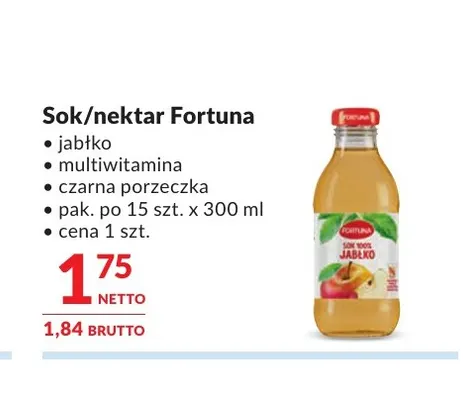 Sok/nektar Fortuna multiwitamina promocja w Makro