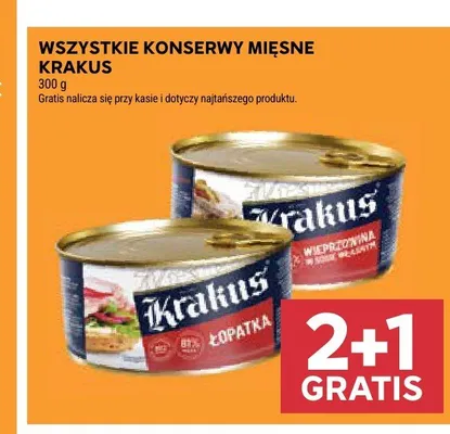 Konserwy mięsne Krakus promocja w Stokrotka