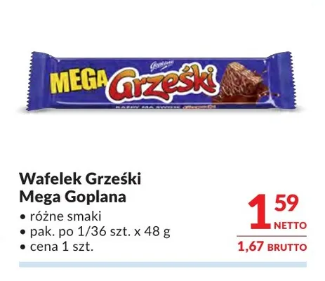 Wafelek Grześki Mega promocja w Makro