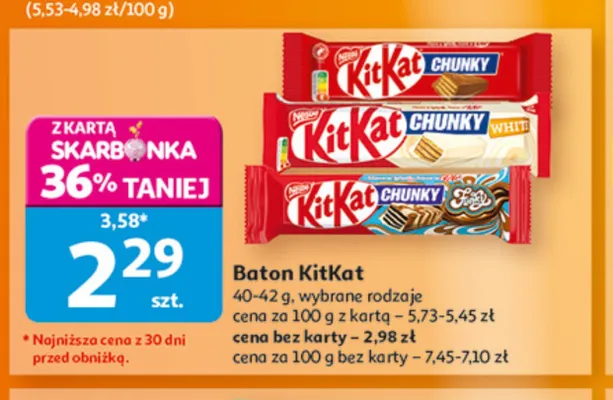 Baton KitKat Chunky promocja w Auchan