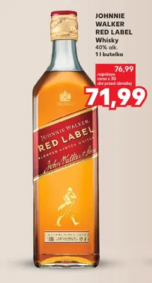 Whisky Johnnie Walker Red Label promocja w Kaufland