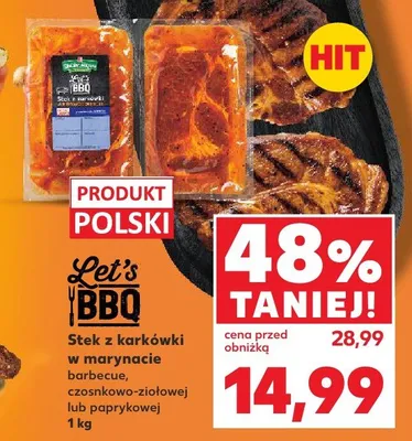 Stek z karkówki w marynacie barbecue Let's BBQ promocja w Kaufland