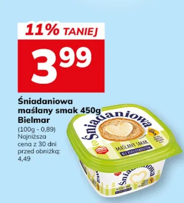 Margaryna Śniadaniowa maślany smak Bielmar promocja w Hitpol