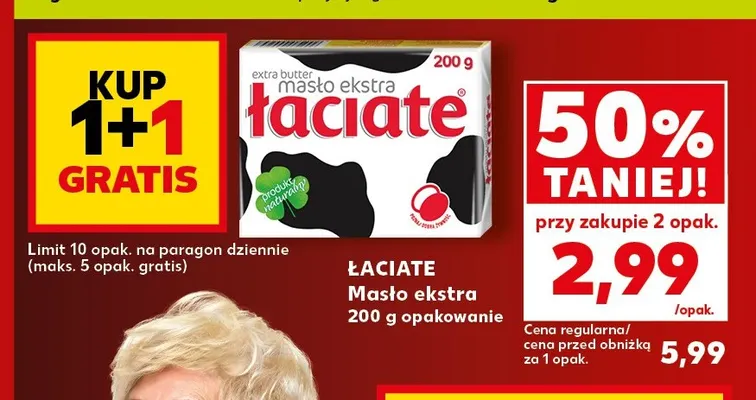 Masło ekstra Łaciate promocja w Kaufland