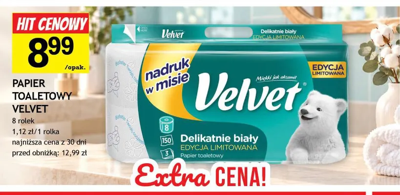 Papier toaletowy Velvet 8-pak promocja w Gram Market