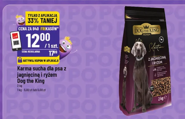 Karma sucha dla psa z jagnięciną i ryżem promocja w POLOmarket