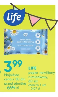 Papier nawilżany rumiankowy Life promocja w Super-Pharm