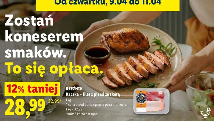 Kaczka filet z piersi ze skórą promocja w Lidl