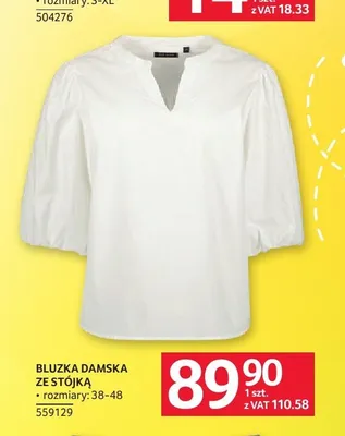 Bluzka damska ze stójką promocja w Selgros