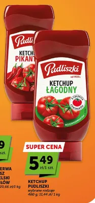 Ketchup Pudliszki łagodny promocja w ABC