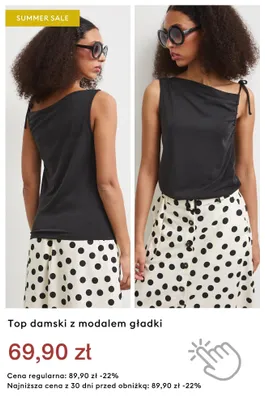 Top damski z modalem gładki promocja w Medicine
