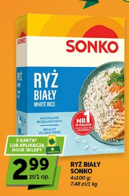 Ryż biały Sonko 4-pak 100 g promocja w Groszek