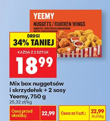 Mix box nuggetsów i skrzydełek + 2 sosy promocja w Biedronka