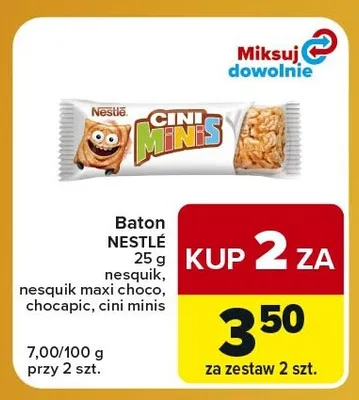 Baton Nestlé Cini Minis promocja w Carrefour Express