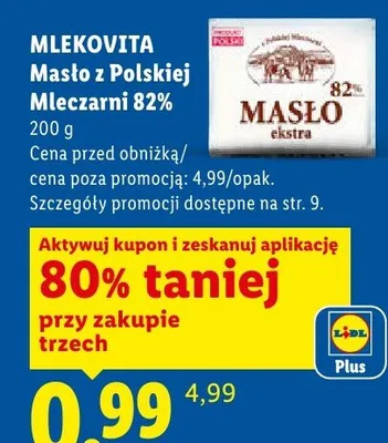 Masło z Polskiej Mleczarni promocja w Lidl