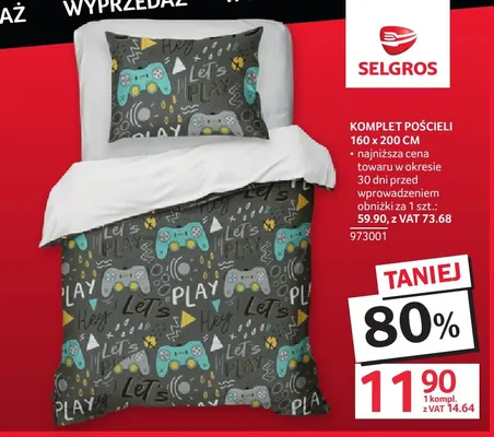 Komplet pościeli 160x200 cm promocja w Selgros