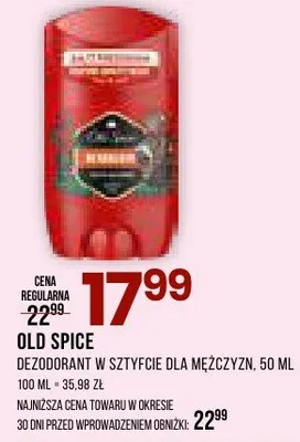 Dezodorant w sztyfcie dla mężczyzn Old Spice 50ml promocja w Drogerie Natura