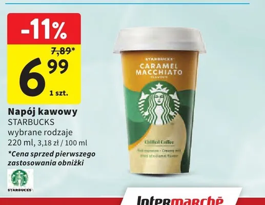 Napój kawowy Starbucks Caramel Macchiato promocja w Intermarche
