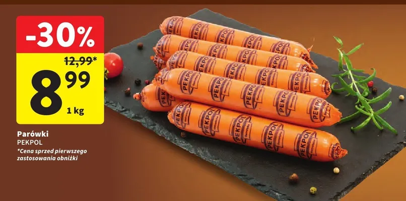 Parówki z szynki z serem cheddar Tarczyński promocja w Intermarche