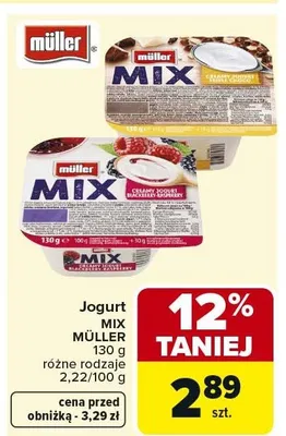 Jogurt Mix 130g różne rodzaje promocja w Carrefour Market