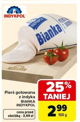 Pierś gotowana z indyka Bianka promocja w Carrefour Market