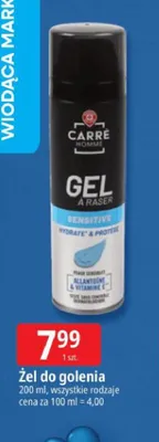 Żel do golenia Carré Homme promocja w Leclerc