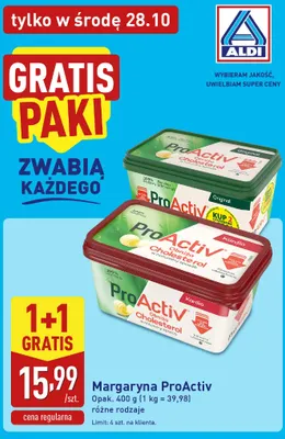 Margaryna ProActiv Kardio promocja w Aldi