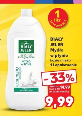 Mydło w płynie Biały Jeleń kozie mleko promocja w Kaufland