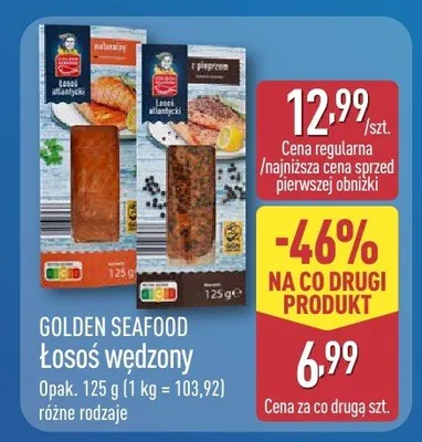 Łosoś wędzony różne rodzaje promocja w Aldi