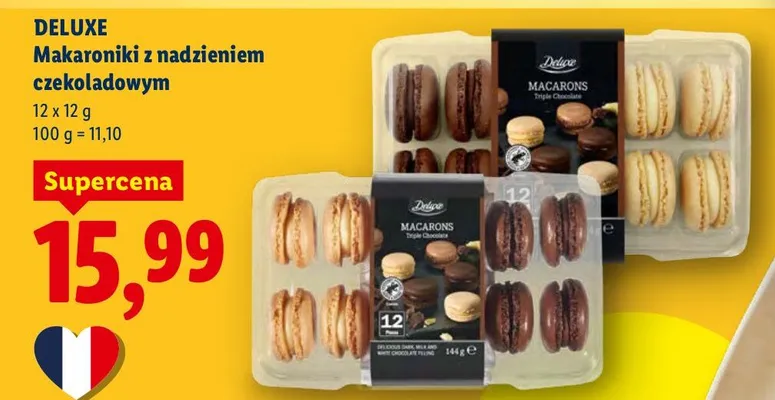 Makaroniki z nadzieniem czekoladowym Deluxe promocja