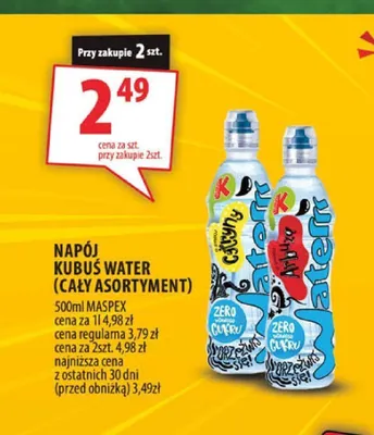 Napój Kubuś Waterrr Cytryna promocja w Arhelan