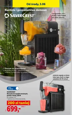 Maszynka do napojów mrożonych, granity i slushy SILVERCREST 220W promocja w Lidl