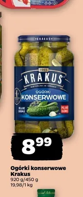 Ogórki konserwowe Krakus promocja w Netto