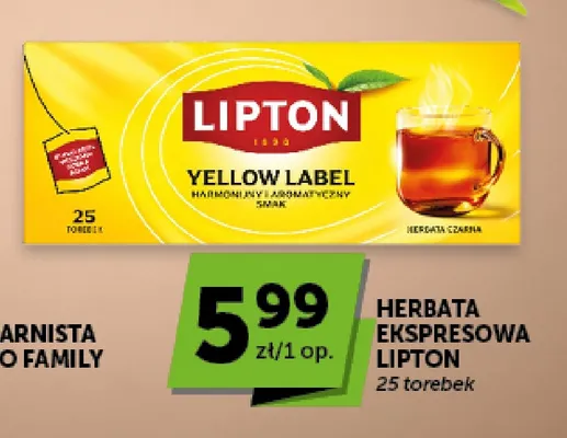 Herbata ekspresowa Lipton Yellow Label promocja w Euro Sklep