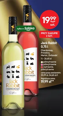 Wino czerwone wytrawne Jack Rabbit Merlot promocja w Żabka
