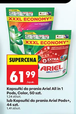 Kapsułki do prania Ariel Pods+ promocja w Biedronka