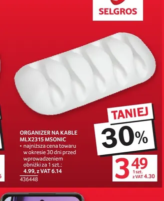 Organizer na kable MLX2315 Msonic promocja w Selgros