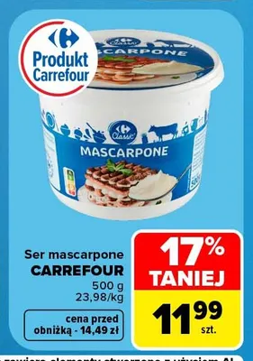 Ser mascarpone Carrefour promocja w Carrefour