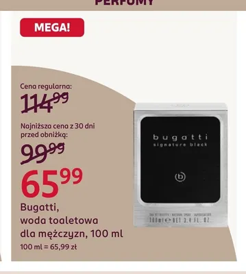Woda toaletowa dla mężczyzn Bugatti promocja w Rossmann