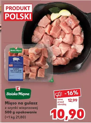 Mięso na gulasz z szynki wieprzowej Stoisko Mięsne promocja w Kaufland