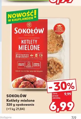 Kotlety mielone Sokołów promocja w Kaufland