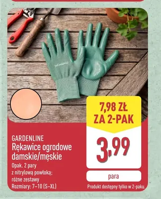 Rękawice ogrodowe damskie 2-pak Gardenline promocja w Aldi