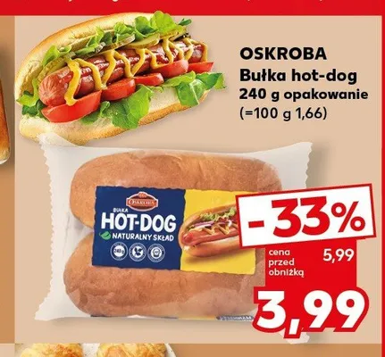 Bułka hot-dog Oskroba promocja w Kaufland
