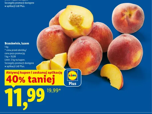 Brzoskwinie luzem promocja w Lidl
