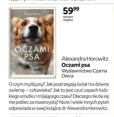 Książka Alexandra Horowitz Oczami psa promocja w Empik