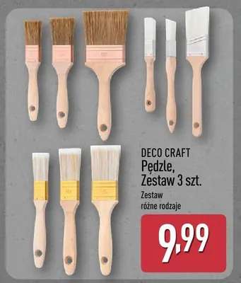 Pędzle, zestaw 3 szt. promocja w Aldi