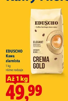 Kawa ziarnista Eduscho Crema Gold promocja w Lidl