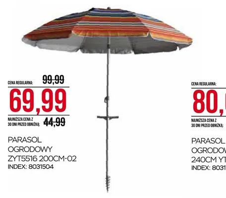 Parasol ogrodowy ZYT5516 200cm-02 promocja w Abra Meble