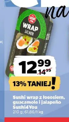 Sushi wrap z łososiem guacamole i jalapeño Sushi4You promocja w Netto