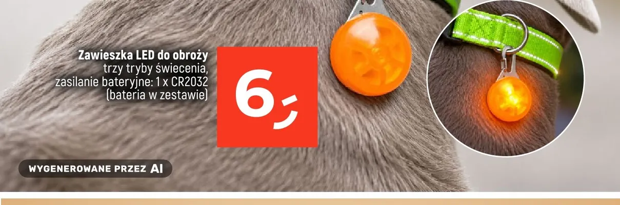 Zawieszka LED do obroży promocja w Dealz